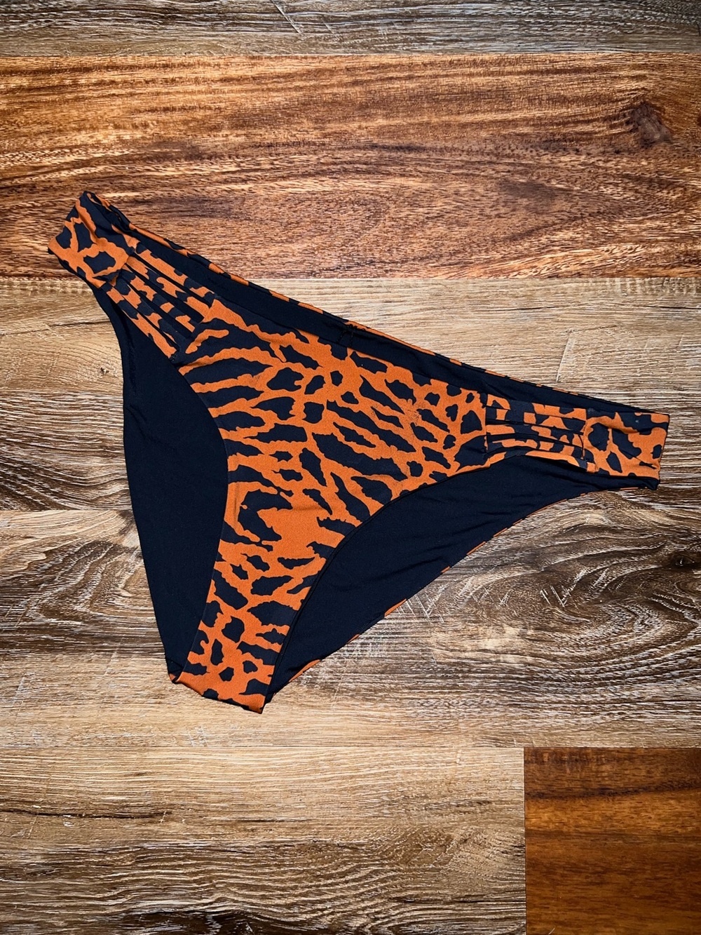 TiNiBiKiNi Swimwear Leopard Print Reversible Bikini Bottom, Size XL
